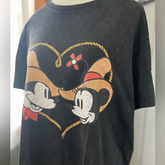 Disney Cowboy Mickey Mouse Minnie Mouse T-shirt - Picture 3 of 3